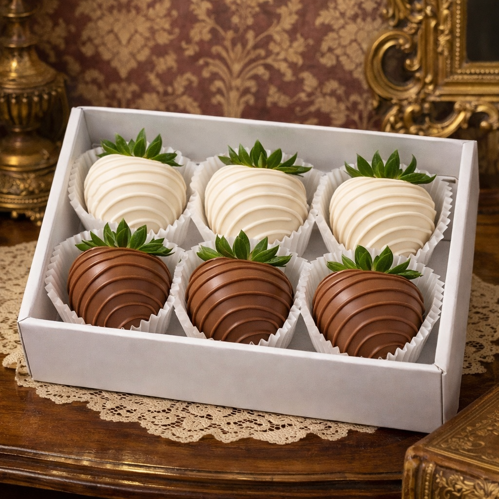 6 CHOCOLATE STRAWBERRY GIFT BOX