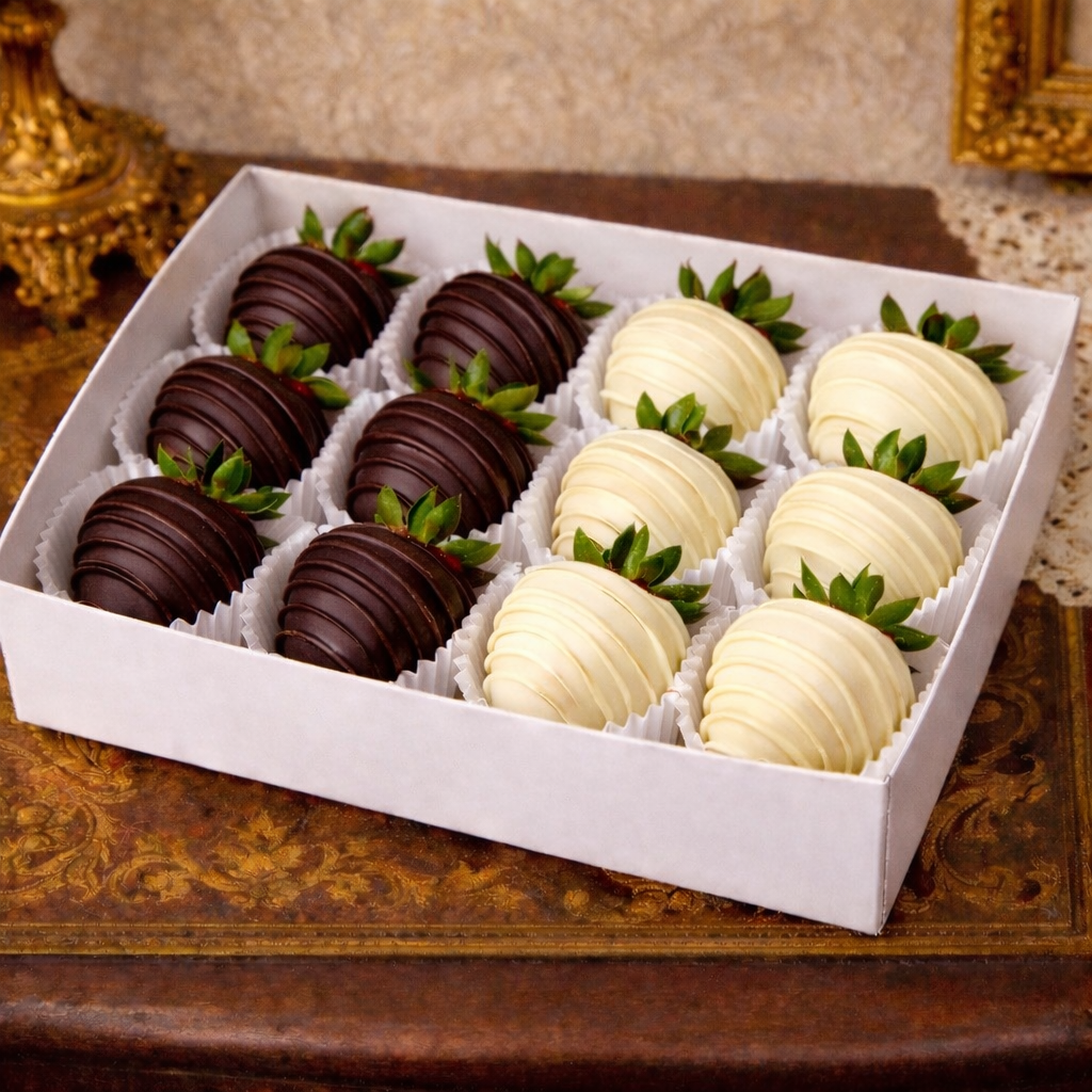 12 CHOCOLATE STRAWBERRY GIFT BOX